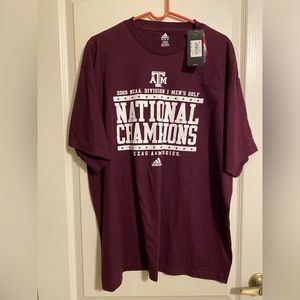 Tee Shirt Short Sleeve Texas A&M MAROON AND WHITE Size XL